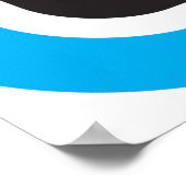 Muzieknotitie vet minimalistisch muzikaal symbool poster (Hoek)