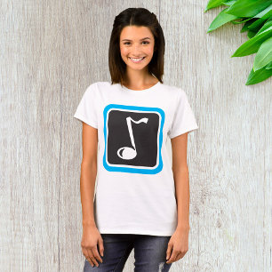 Muzieknotitie vet minimalistisch muzikaal symbool t-shirt