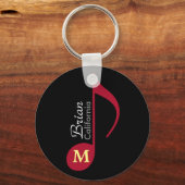 muzieknotitie voor muzikanten op maat sleutelhanger (Voorkant)