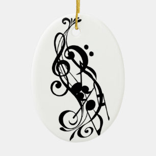 muzieknotitieafbeelding keramisch ornament