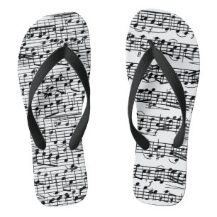 Muzieknotitieblad Muziek Piano Notes Teenslippers