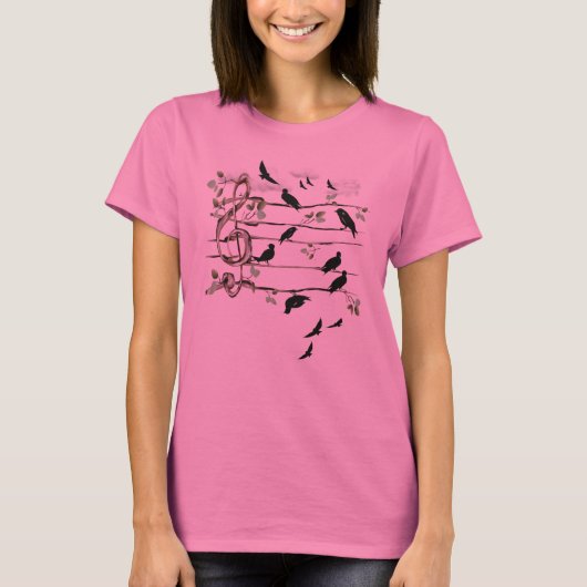 Muzieknotitiemarkten - zwart t-shirt (Voorkant)