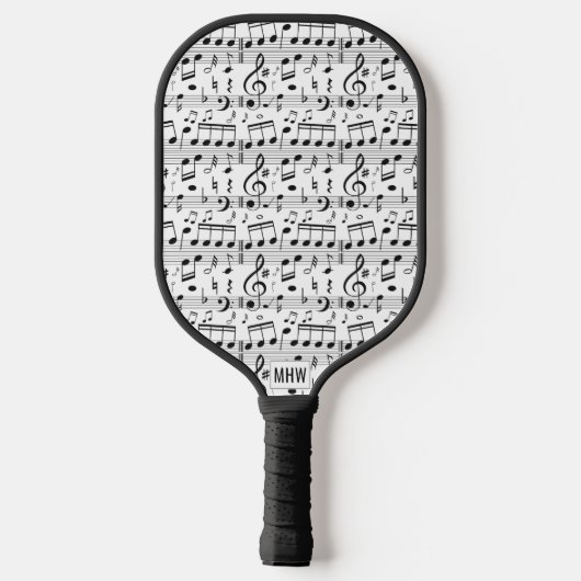Muzieknotities, aangepast monogram pickleball paddle