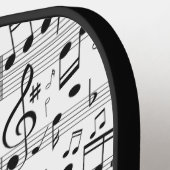 Muzieknotities, aangepast monogram pickleball paddle (Links Detail)