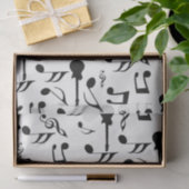 Muzieknotities - Blad muziekontwerp Tissuepapier (Geschenk)