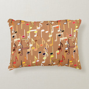 Muzieknotities — Caramel Tan, Multi Decoratief Kussen