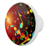 Muzieknotities dansen keramische knop (Rechts)