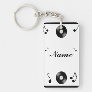 Muzieknotities en -records - Personaliseren Sleutelhanger