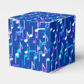 Muzieknotities — indigo blauw, multi bedankdoosjes (Voorkant Zijde)