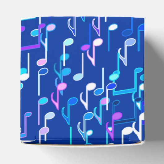 Muzieknotities — indigo blauw, multi bedankdoosjes (Bovenkant)