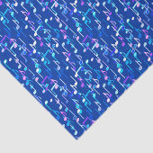 Muzieknotities — indigo blauw, multi tissuepapier (Detail)