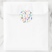 Muzieknotities — Multi Ronde Sticker (Tas)