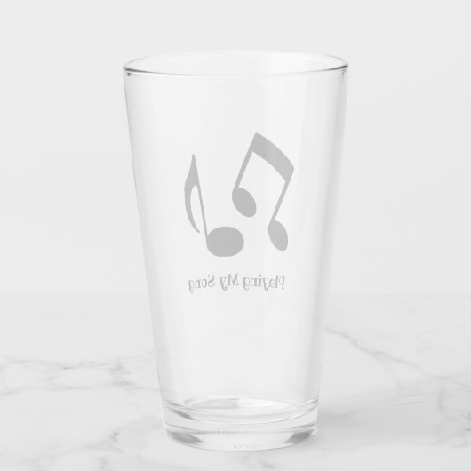 Muzieknotities Ontwerp Drink glas (Achterkant)