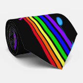 muzieknotities over regenboog stropdas (Opgerold)