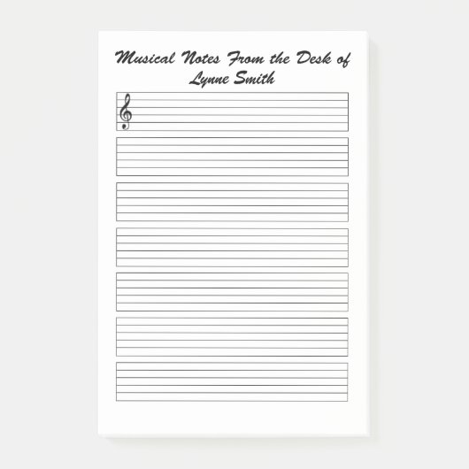 Muzieknotities Post-it® Notes (Voorkant)