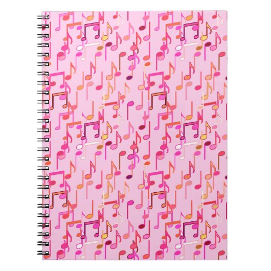 Muzieknotities — roze, multi notitieboek (Voorkant)