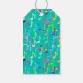 Muzieknotities — turkooizen, multi cadeaulabel (Voorkant)