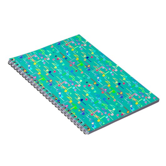 Muzieknotities — turkooizen, multi notitieboek (Rechterzijde)