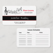 Muzieknotities voor het personeel, Visitekaartjes  (Voorkant / Achterkant)