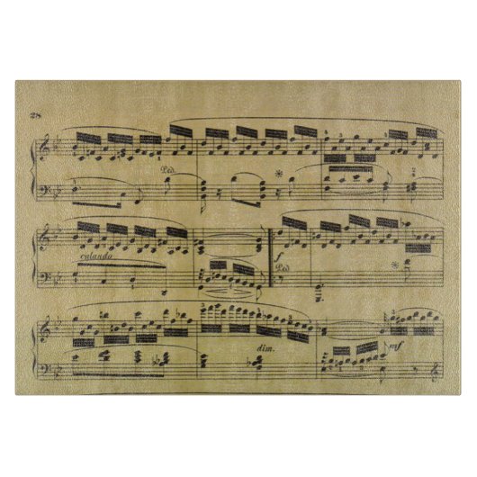 Muzieknotities voor vel | Muzikant Snijplank (Voorkant)