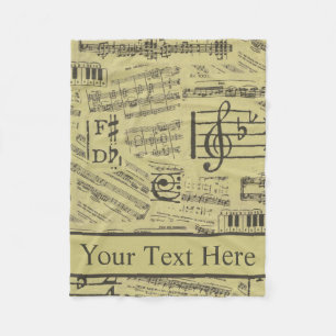 muzieknots Notitie Patroon Muziek Theme musicus Fleece Deken