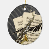 Muziekontwerp - Aangepaste versiering Keramisch Ornament (Links)