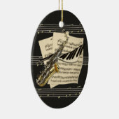 Muziekontwerp - Aangepaste versiering Keramisch Ornament (Rechts)