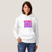 Muziekontwerp Dames Hoodie (Voorkant volledig)