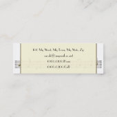 Muziekontwerpmini-profielkaarten Mini Visitekaartje (Achterkant)