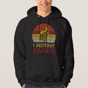 muziekopleiding om de stilte in de Franse hoorn t Hoodie