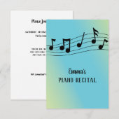 Muziekoverwegingen en personeel kaart (Voorkant / Achterkant)