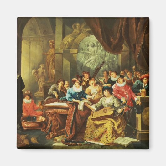 Muziekpartij in een Palatial Interior met Magneet (Voorkant)