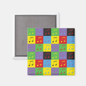Muziekpatroon 8e noten Rainbow Magneet (Voorkant / Achterkant)