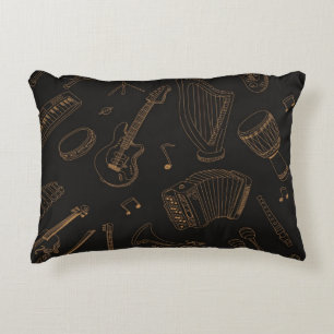 Muziekpatroon Accent Kussen
