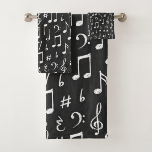 Muziekpatroon Bad Handdoek