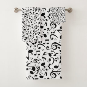 Muziekpatroon Bad Handdoek