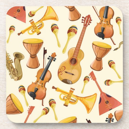 Muziekpatroon Bier Onderzetter (Voorkant)
