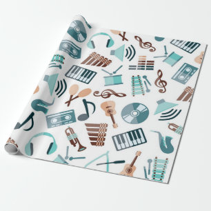 Muziekpatroon Cadeaupapier