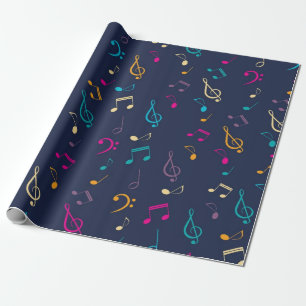 Muziekpatroon Cadeaupapier
