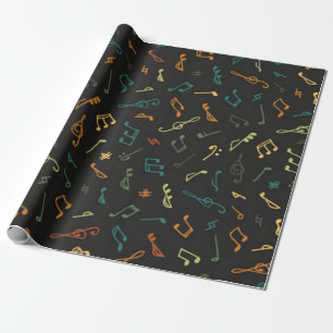 Muziekpatroon Cadeaupapier
