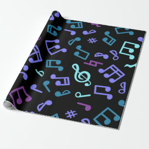 Muziekpatroon Cadeaupapier