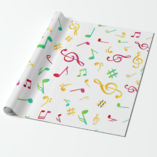 Muziekpatroon Cadeaupapier