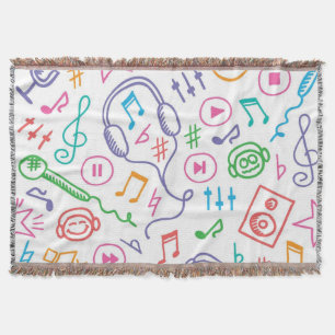 Muziekpatroon Deken