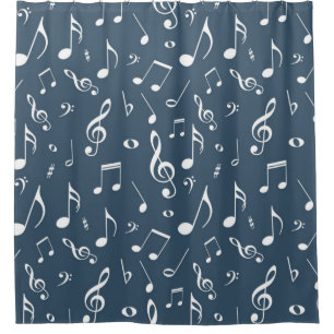 Muziekpatroon Douchegordijn