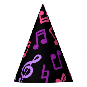 Muziekpatroon Feesthoedjes