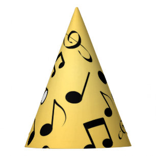 Muziekpatroon Feesthoedjes