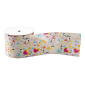 Muziekpatroon in het Abstract Grosgrain Lint (Spoel)