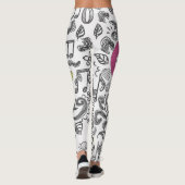 Muziekpatroon Leggings (Achterkant)