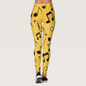 Muziekpatroon Leggings (Achterkant)
