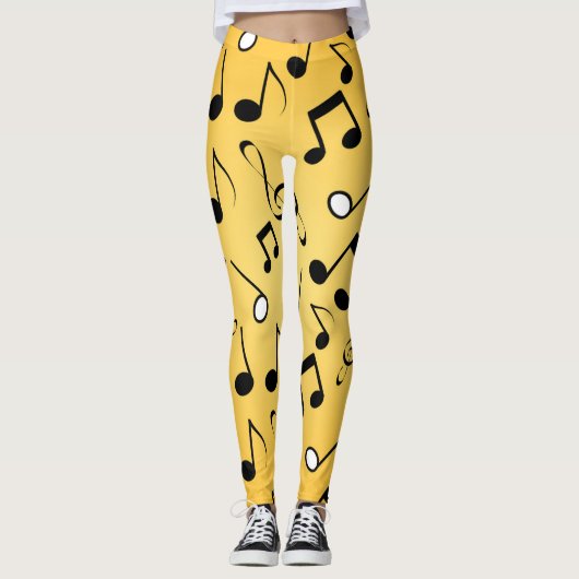 Muziekpatroon Leggings (Voorkant)